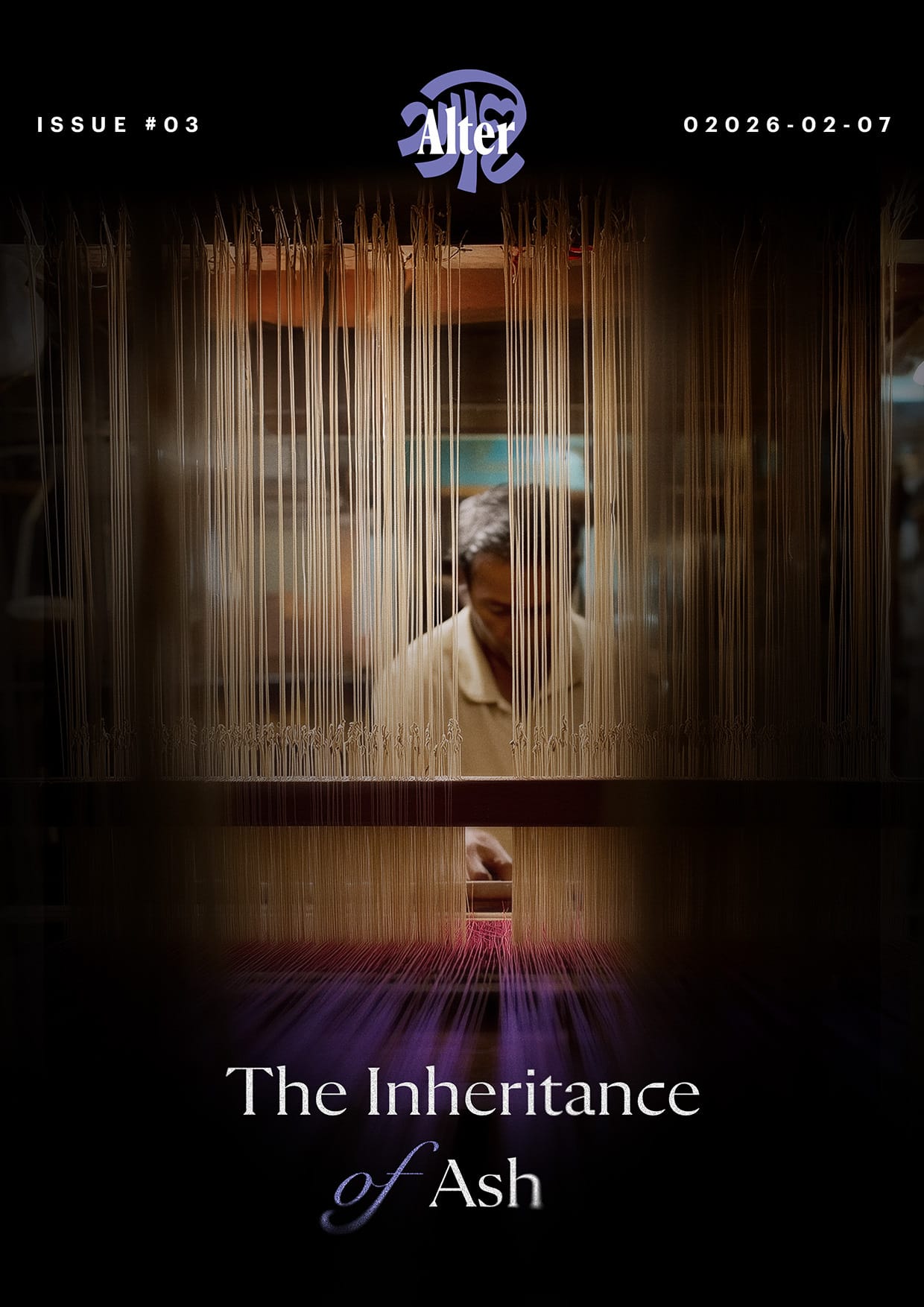 Man weaving