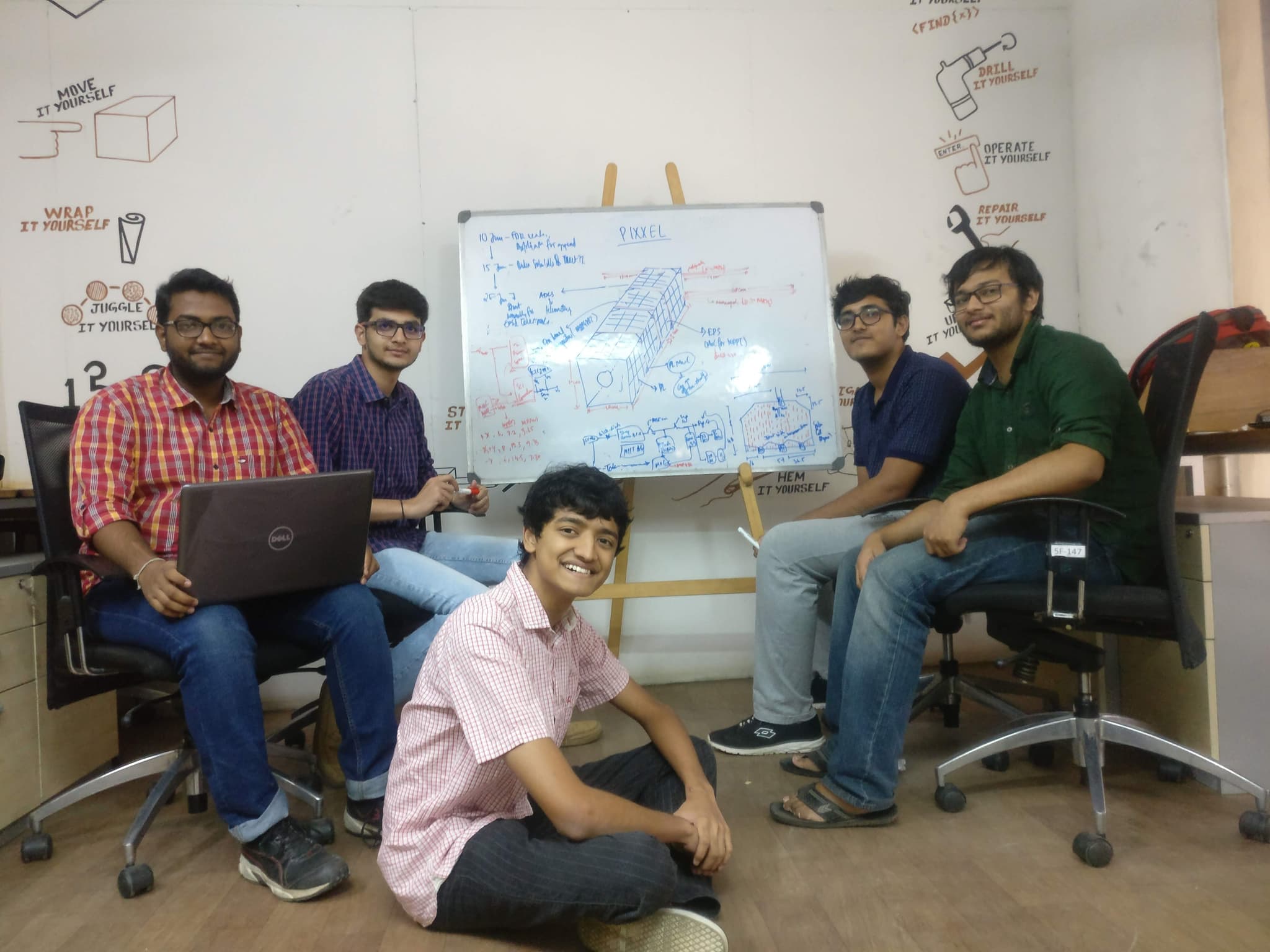 Early days at Pixxel, sketching what would become real.